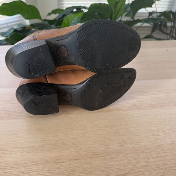 Ariat Womens Western Cowboy Boots 6B Brown Leather Embroidered Design Pull-On - Picture 8 of 8